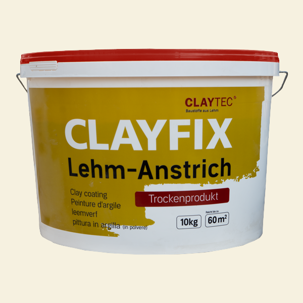 ClayFix Lehm-Anstrich, Seiden-Weiß, Classic-Farbtöne 