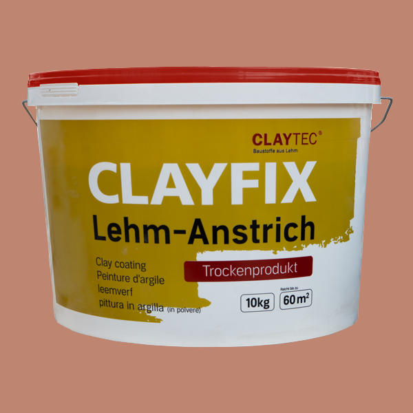 ClayFix Lehm-Anstrich, Rot-1, Grundfarbe 