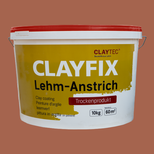 ClayFix Lehm-Anstrich, Rot-0, Grundfarbe